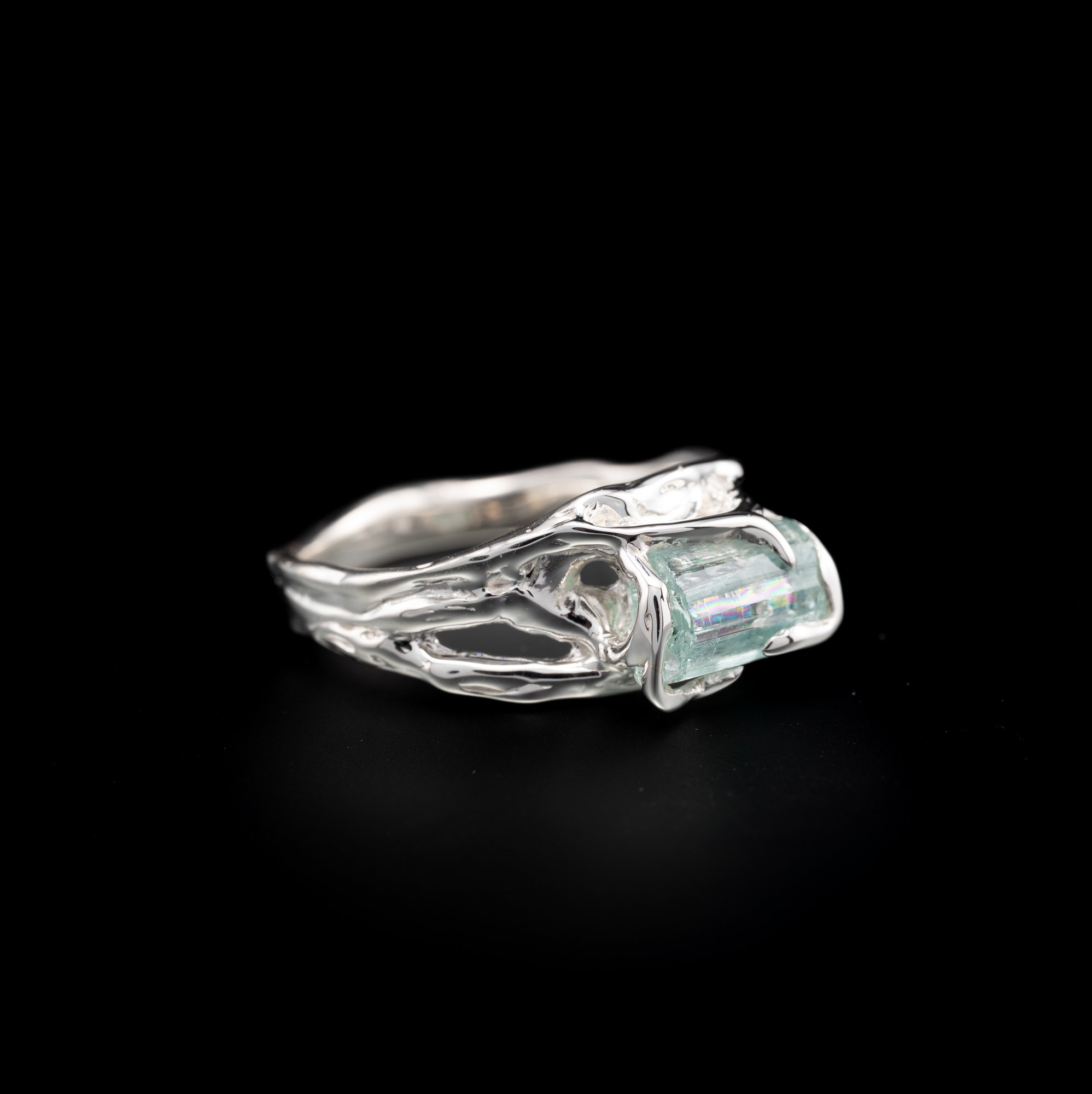 Каблучка з аквамарином - зображення 2