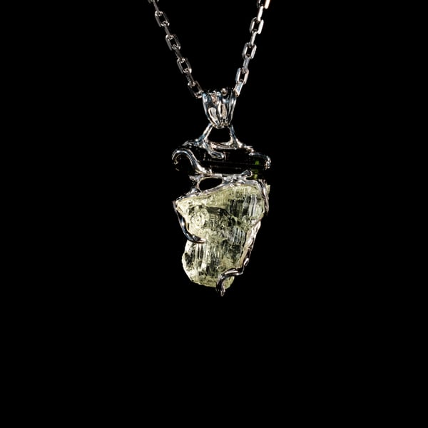 Heliodor and Tourmaline Pendant