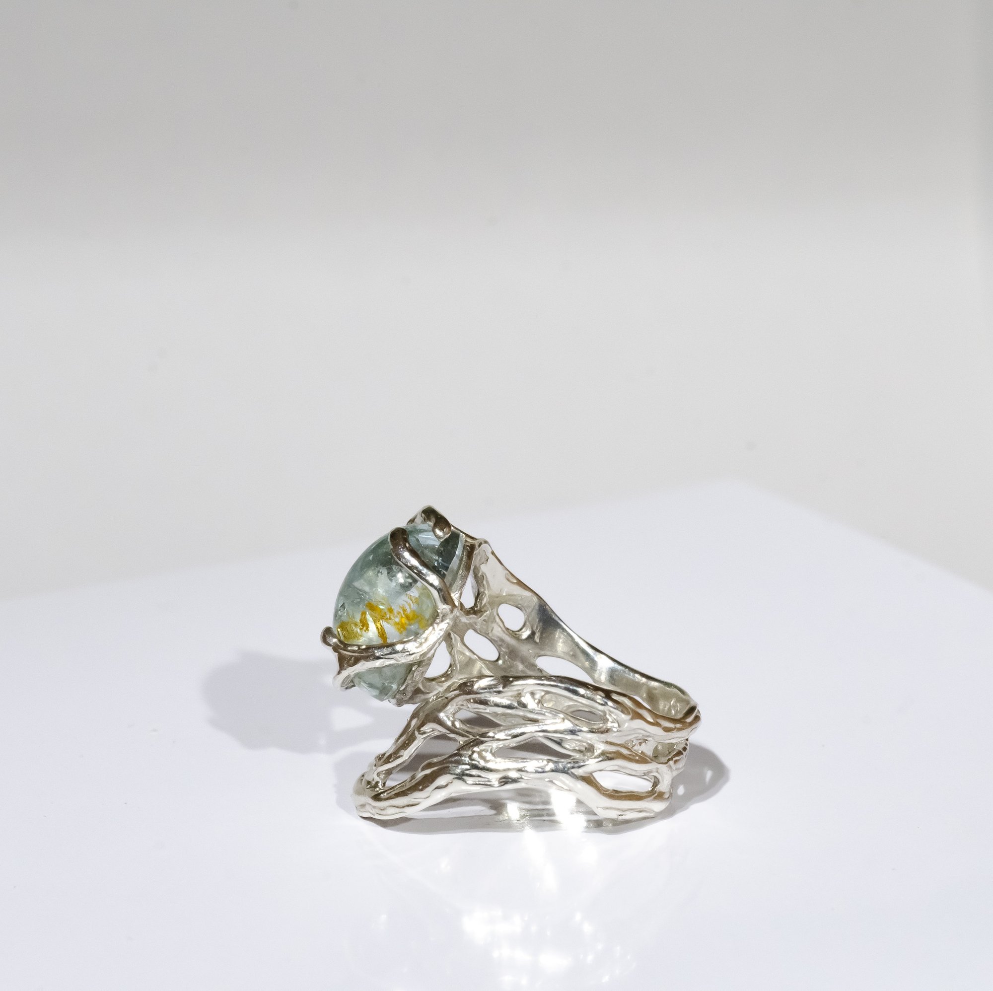 Каблучка з аквамарином - зображення 2