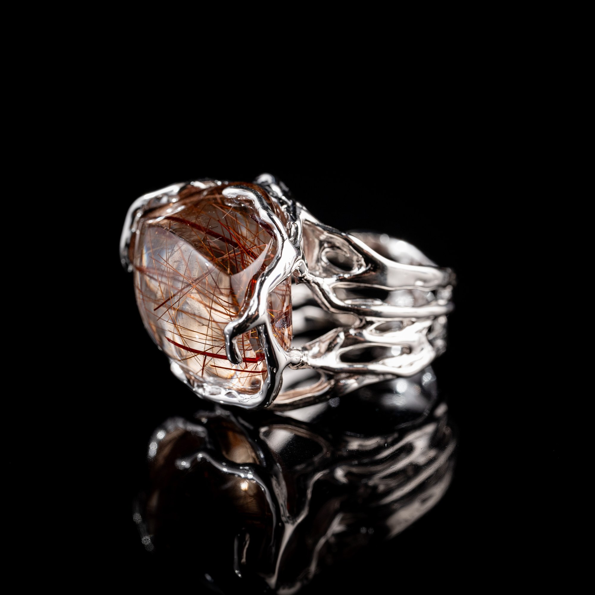 Каблучка з рутилованим кварцом - зображення 2