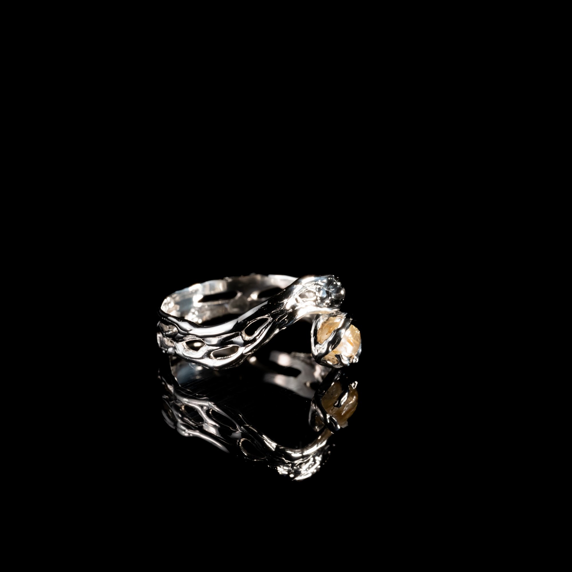 Каблучка з рутилованим кварцом - зображення 3