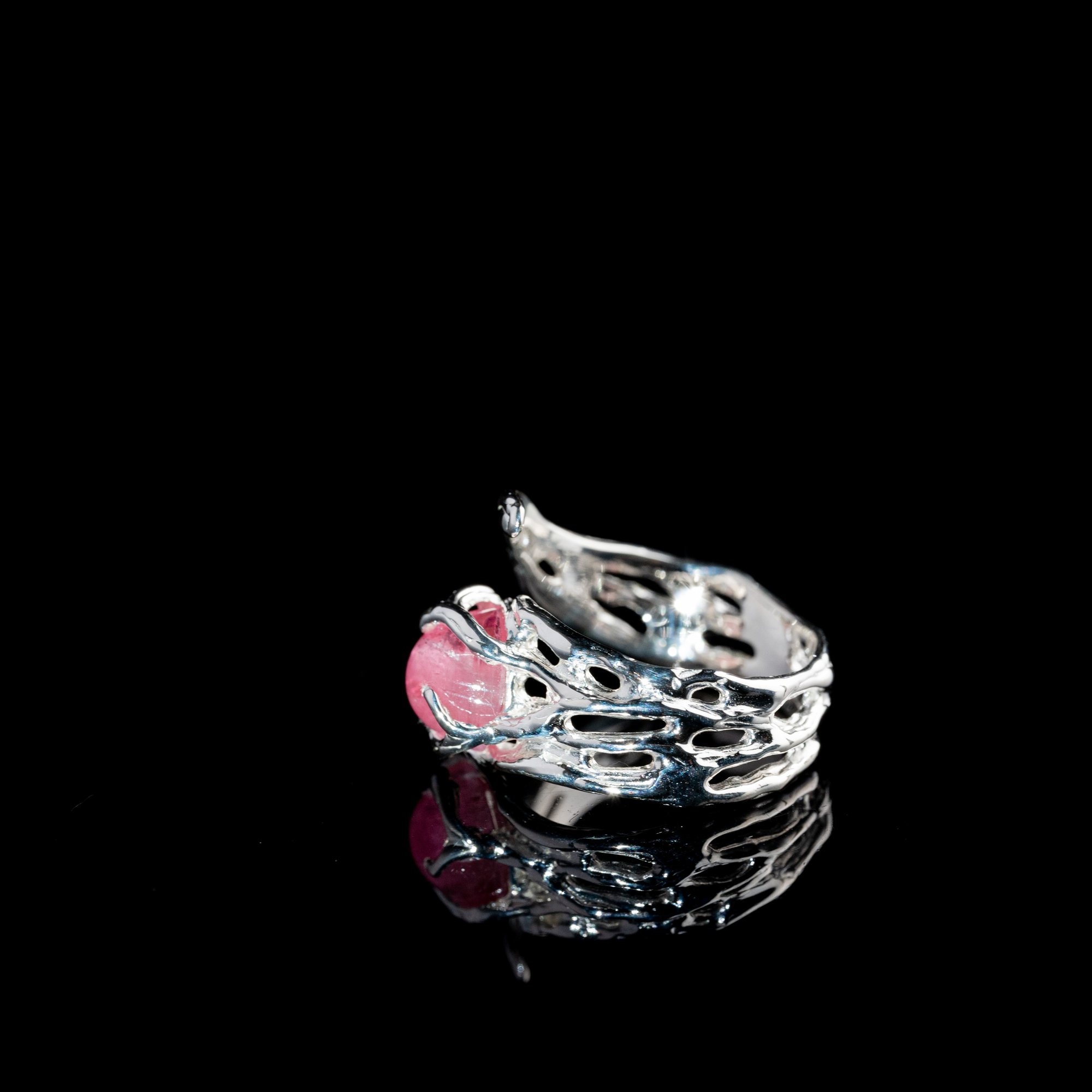 Каблучка з рожевим турмаліном - зображення 2