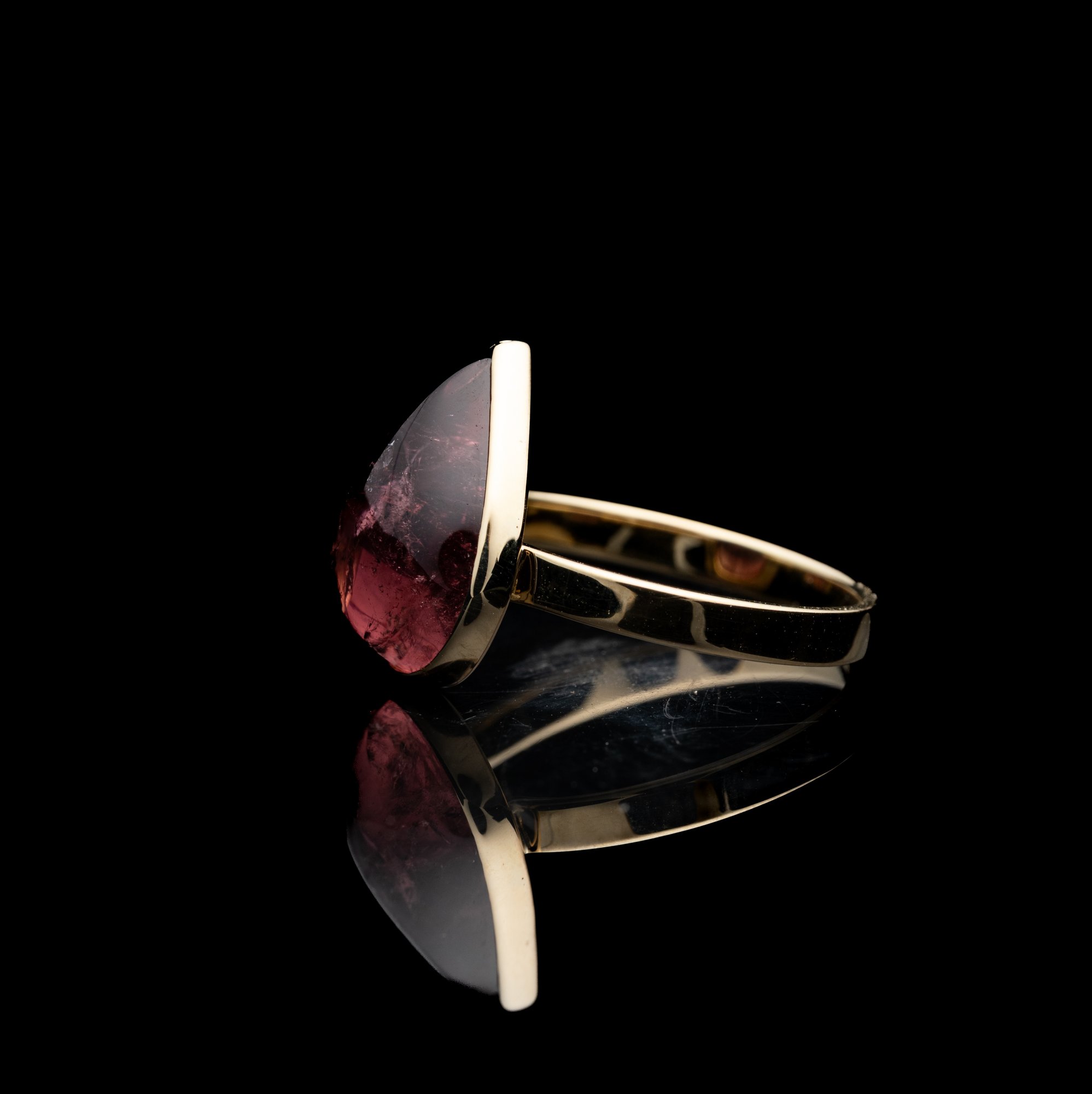 Золота каблучка з рубелітом - зображення 2