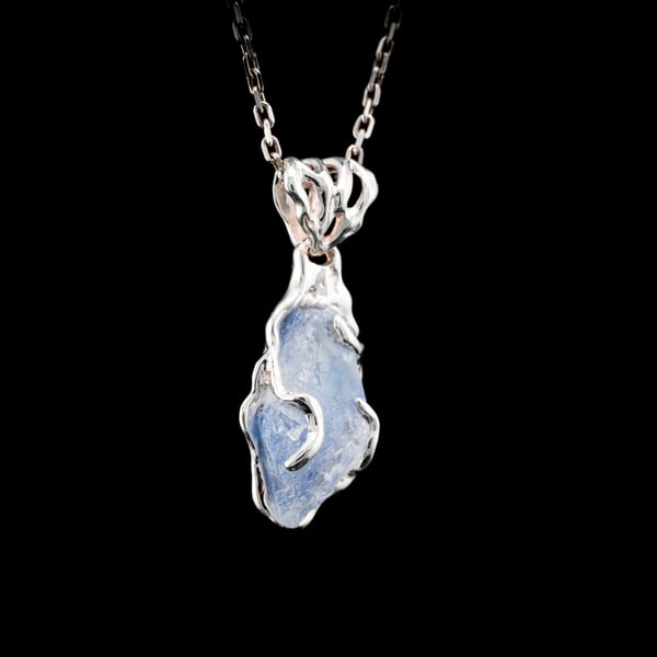 Quartz Pendant with Dumortierite Inclusion