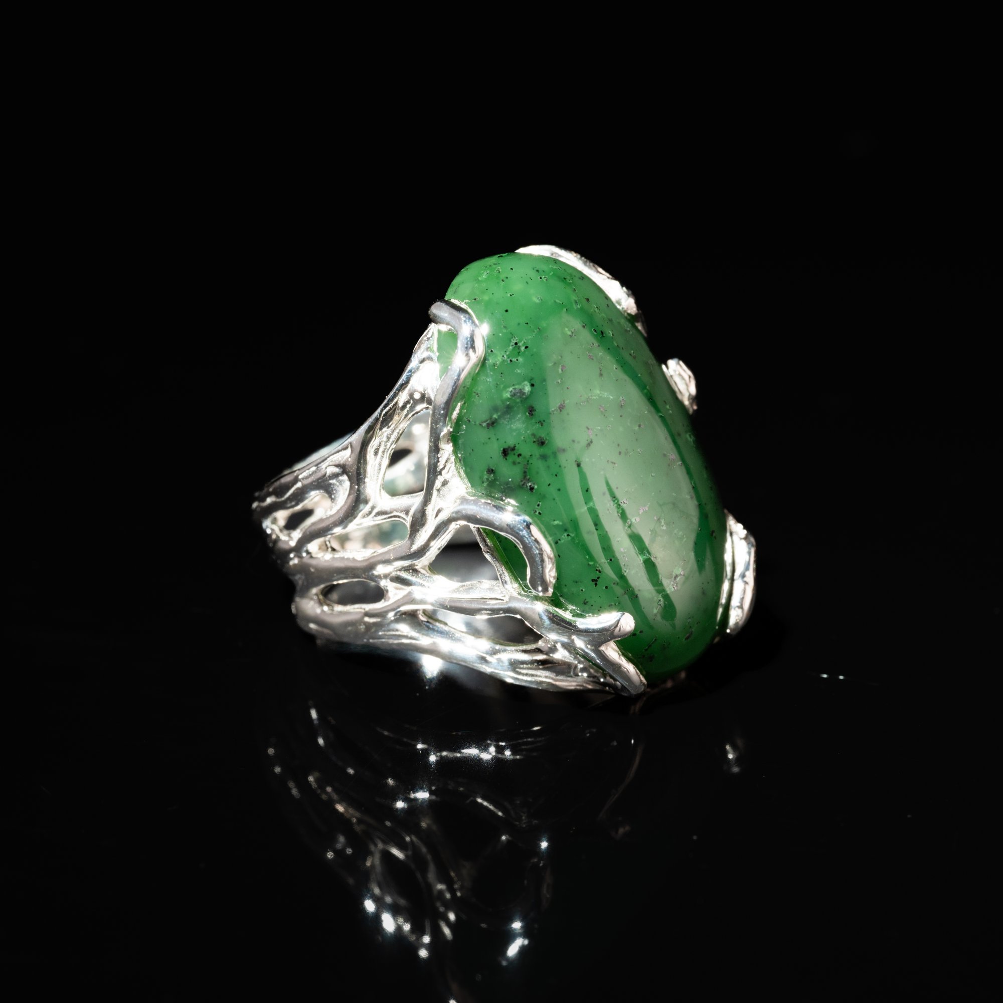 Каблучка з нефритом - зображення 3