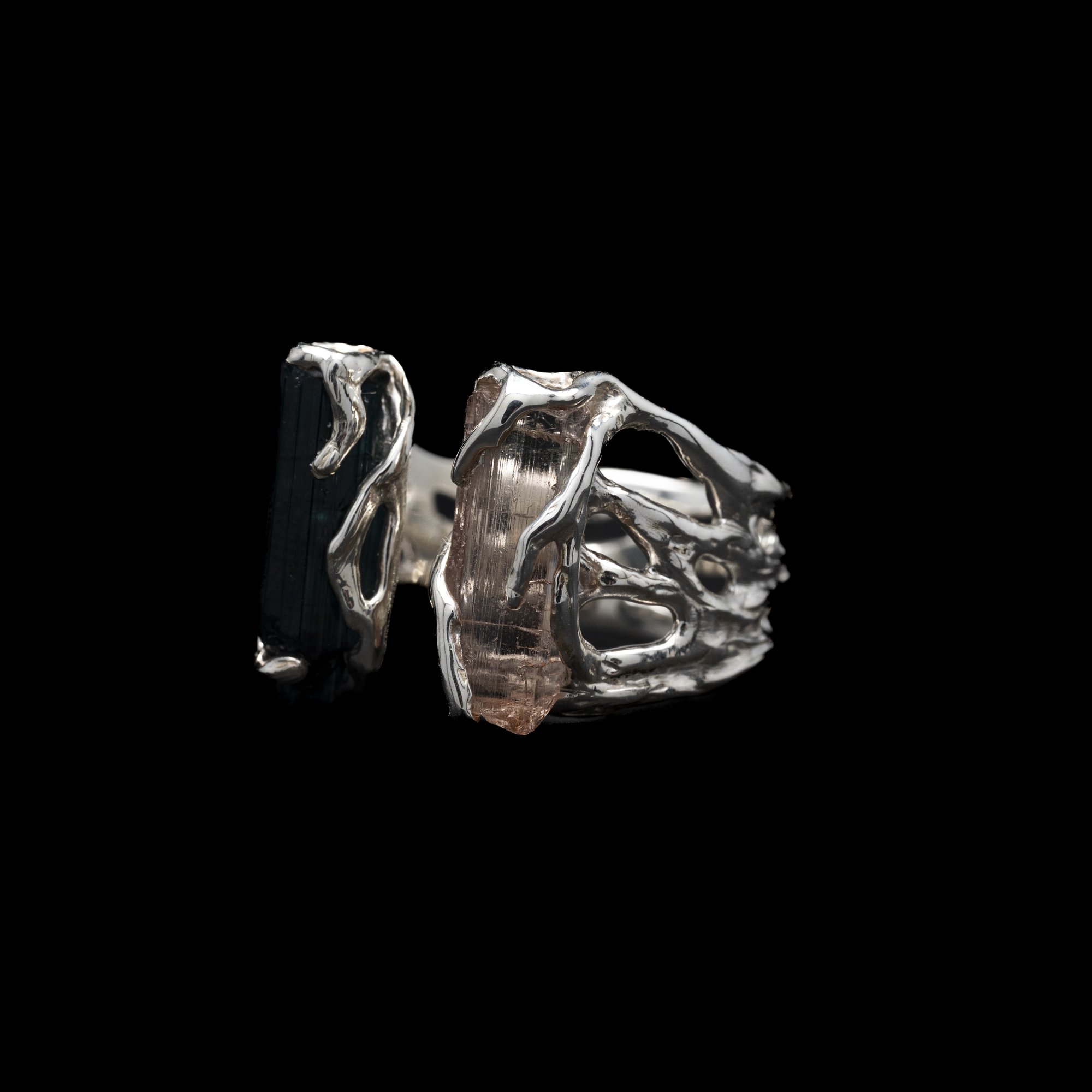 Каблучка з індиголітом та рубелітом - зображення 3