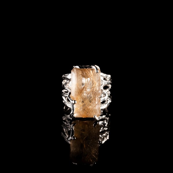 Rutilated Quartz Ring