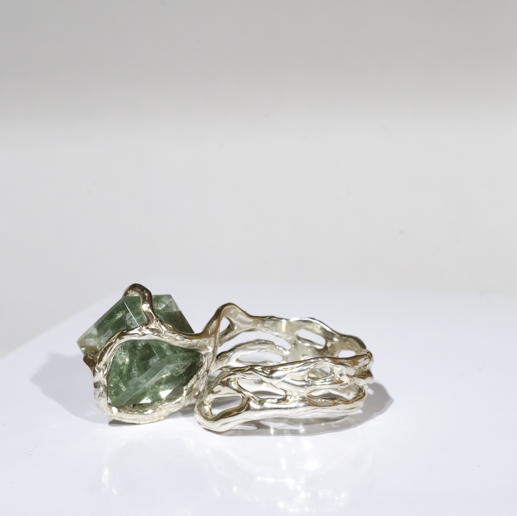 Каблучка з кварцом з включенням хлориту - зображення 2