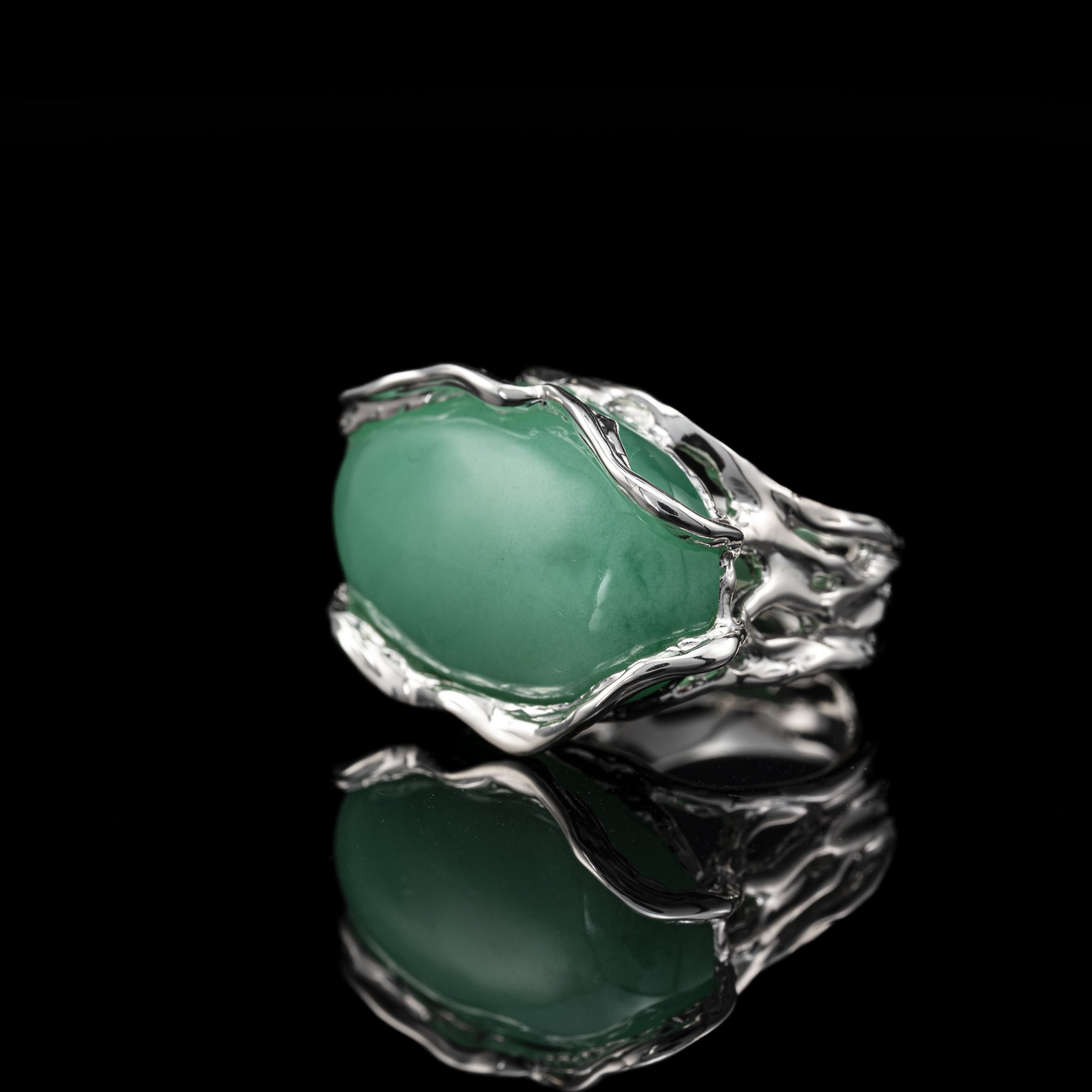 Каблучка з хризопразом - зображення 2