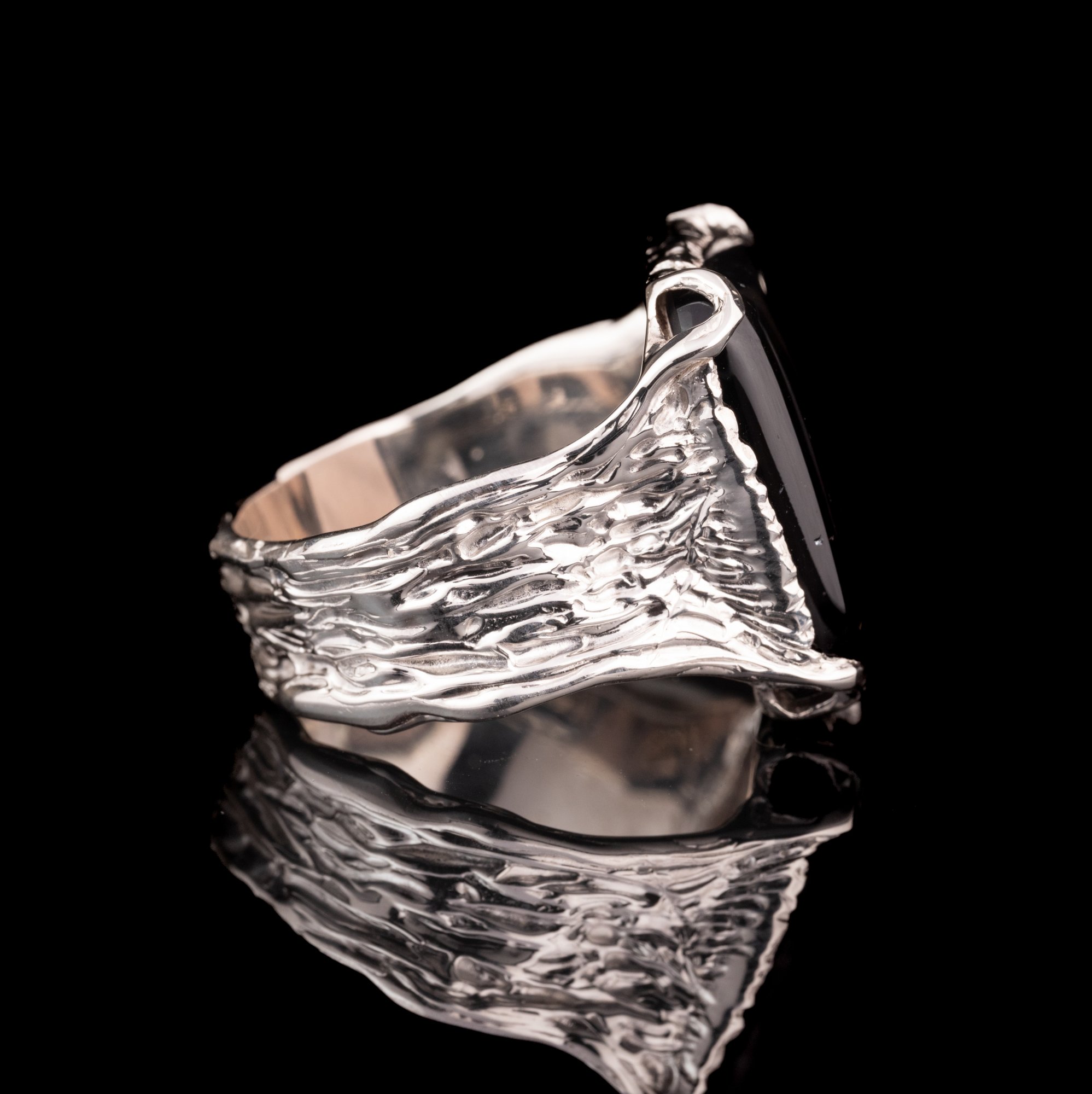 Каблучка з обсидіаном - зображення 2