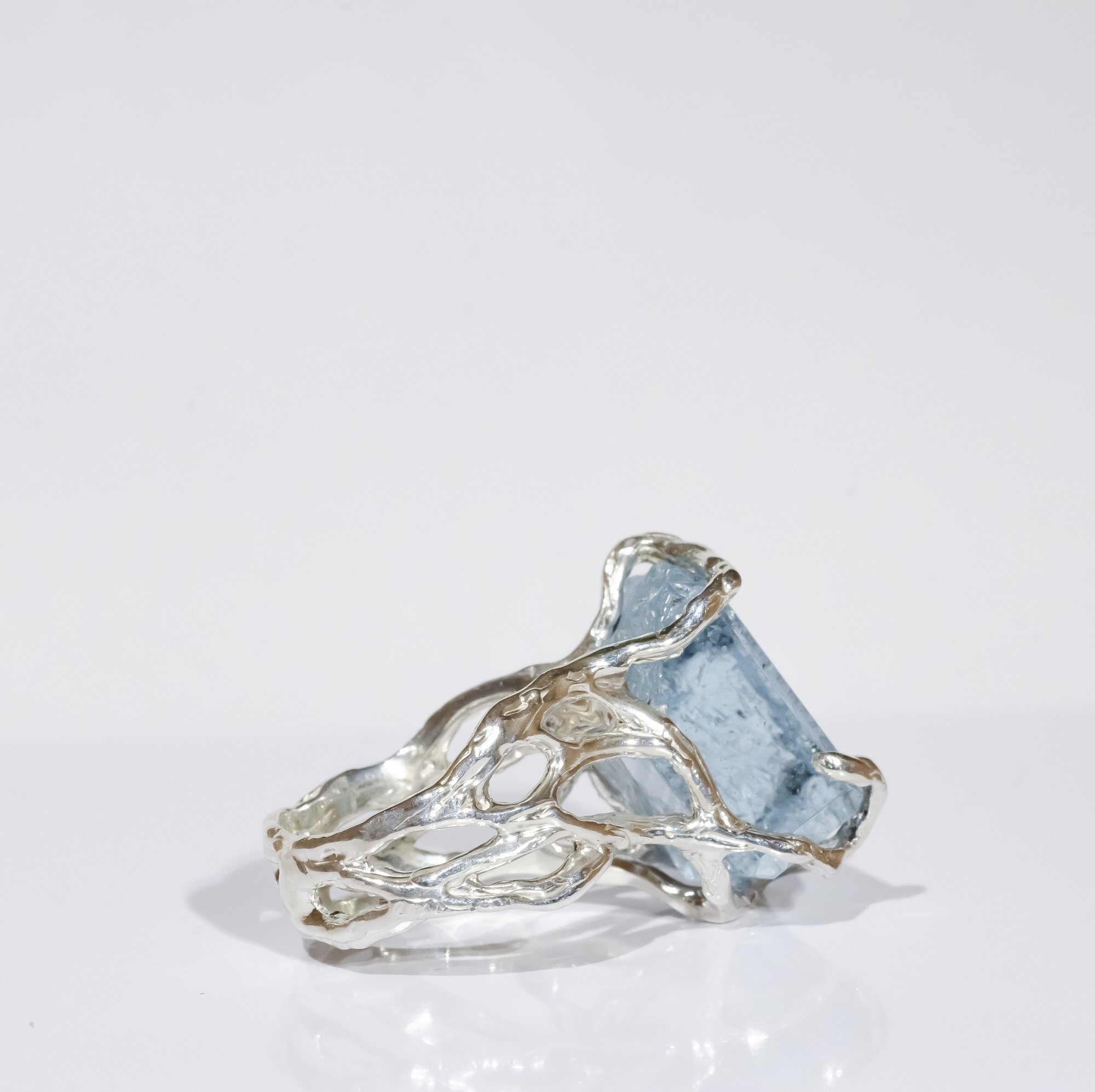 Каблучка з блакитним топазом - зображення 6