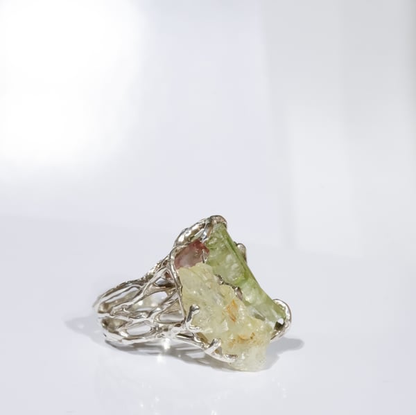 Каблучка з турмалінами та геліодором