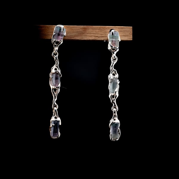 Сережки з турмалінами