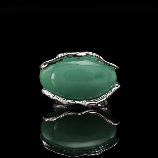 Каблучка з хризопразом