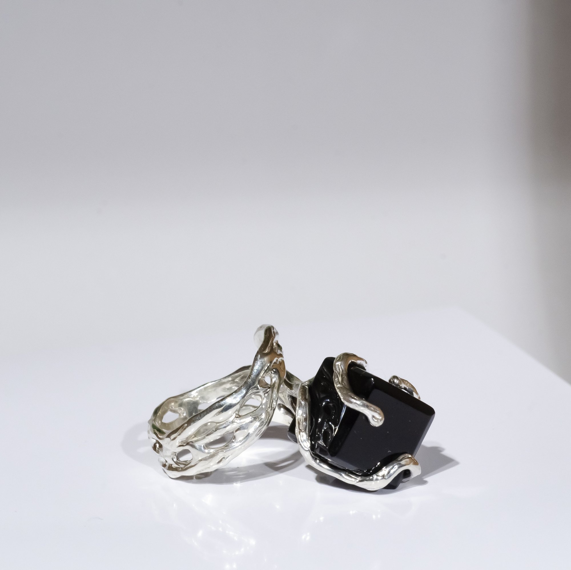 Каблучка з кубіком обсидіану - зображення 8