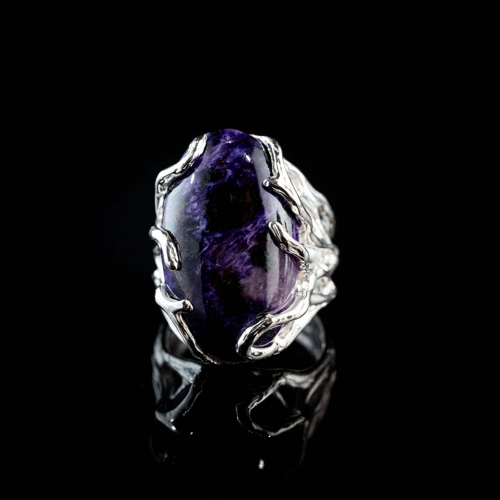 Каблучка з чароїтом