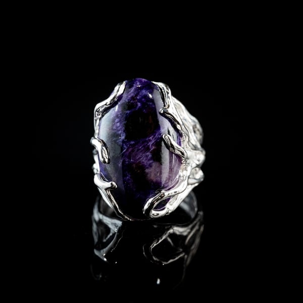 Каблучка з чароїтом