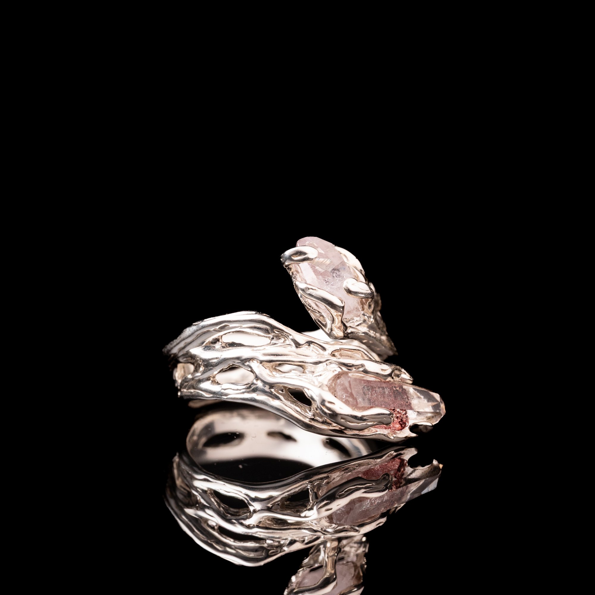 Каблучка з кварцами з включеннями гематиту - зображення 2