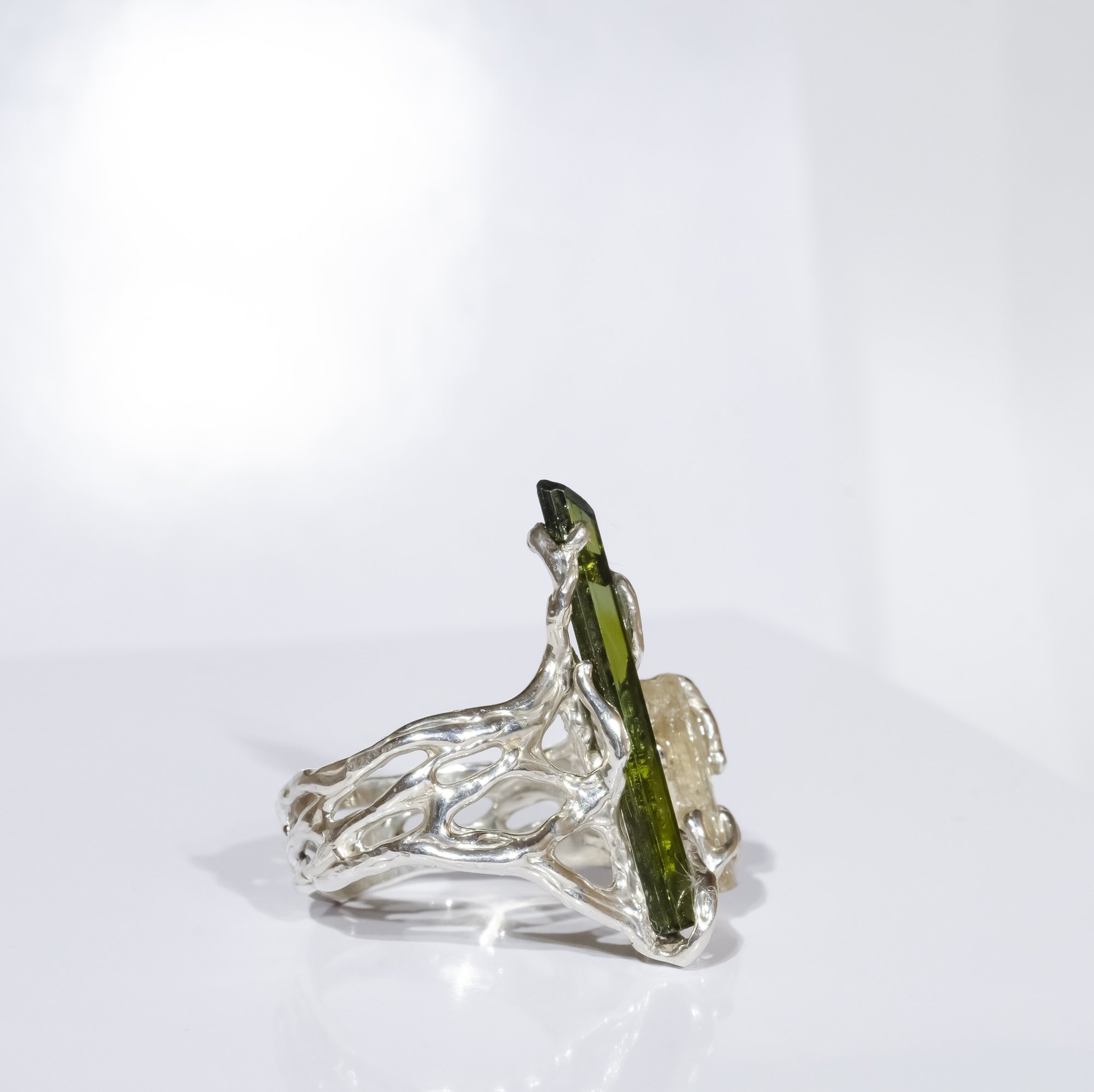 Каблучка з турмаліном та топазом імперіалом - зображення 7