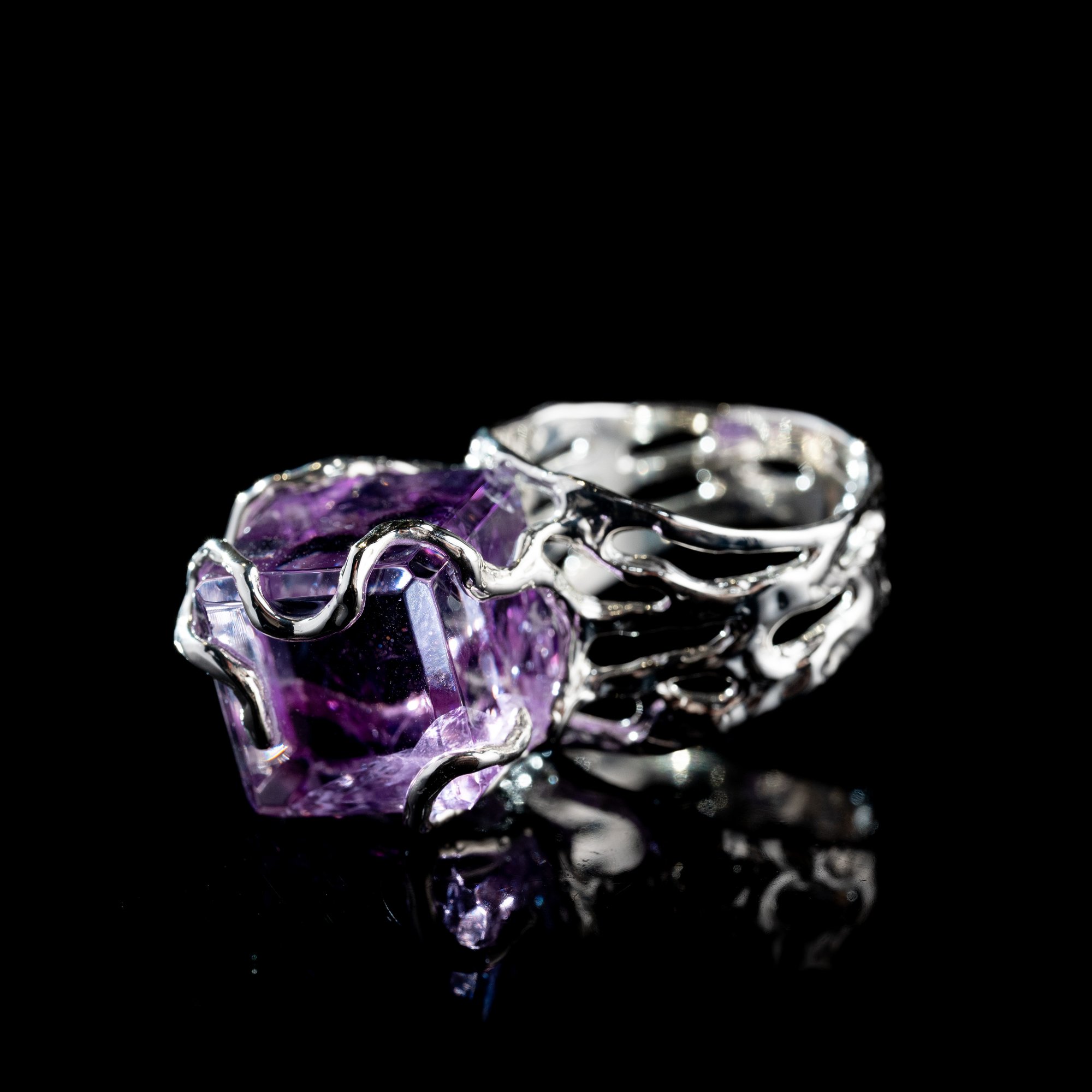 Каблучка з аметистом - зображення 2