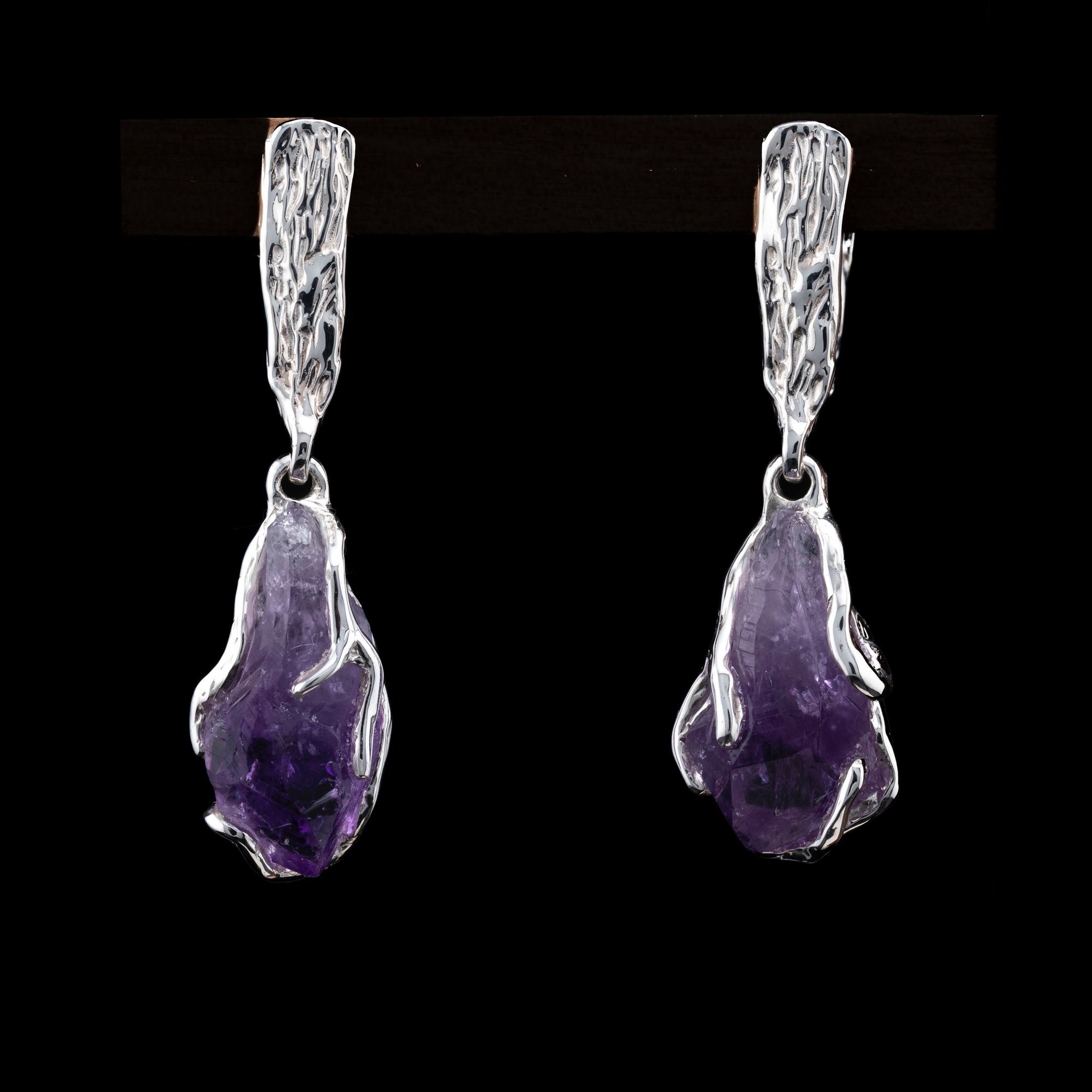 Сережки з аметистами