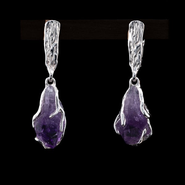 Сережки з аметистами