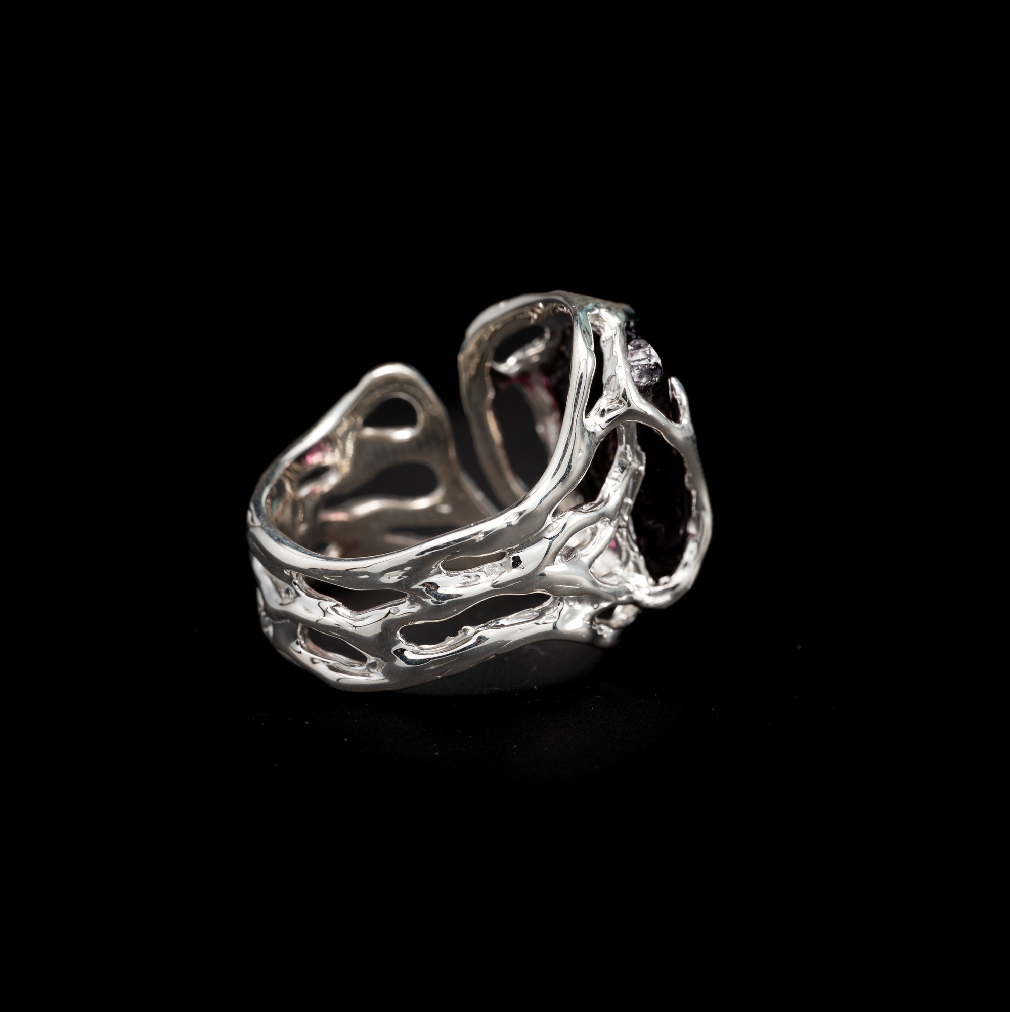 Каблучка з фіолетовим турмаліном - зображення 3