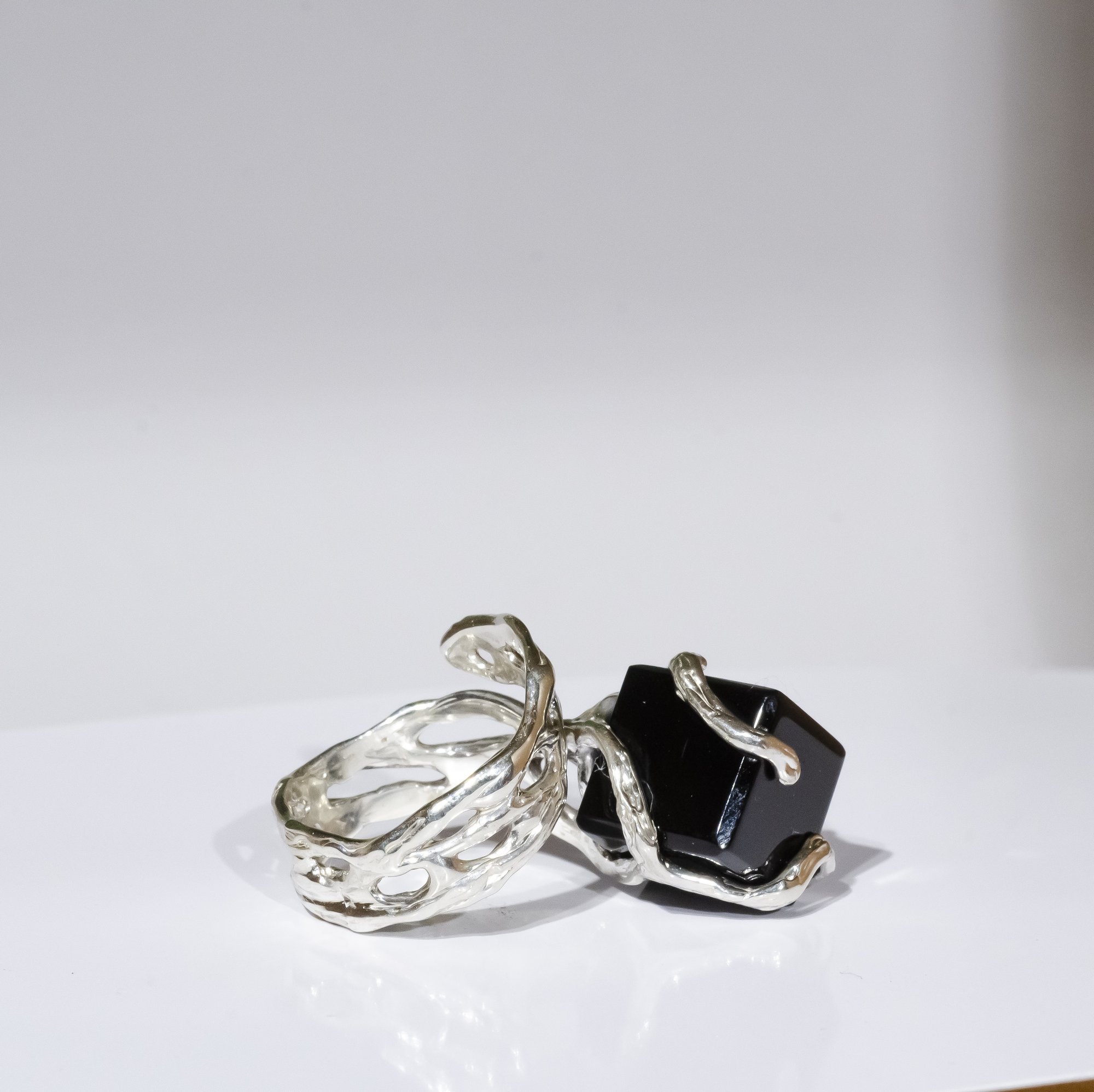 Каблучка з кубіком обсидіану - зображення 7