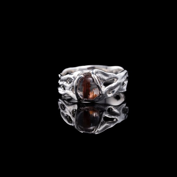 Каблучка з кварцом з включенням рутилу