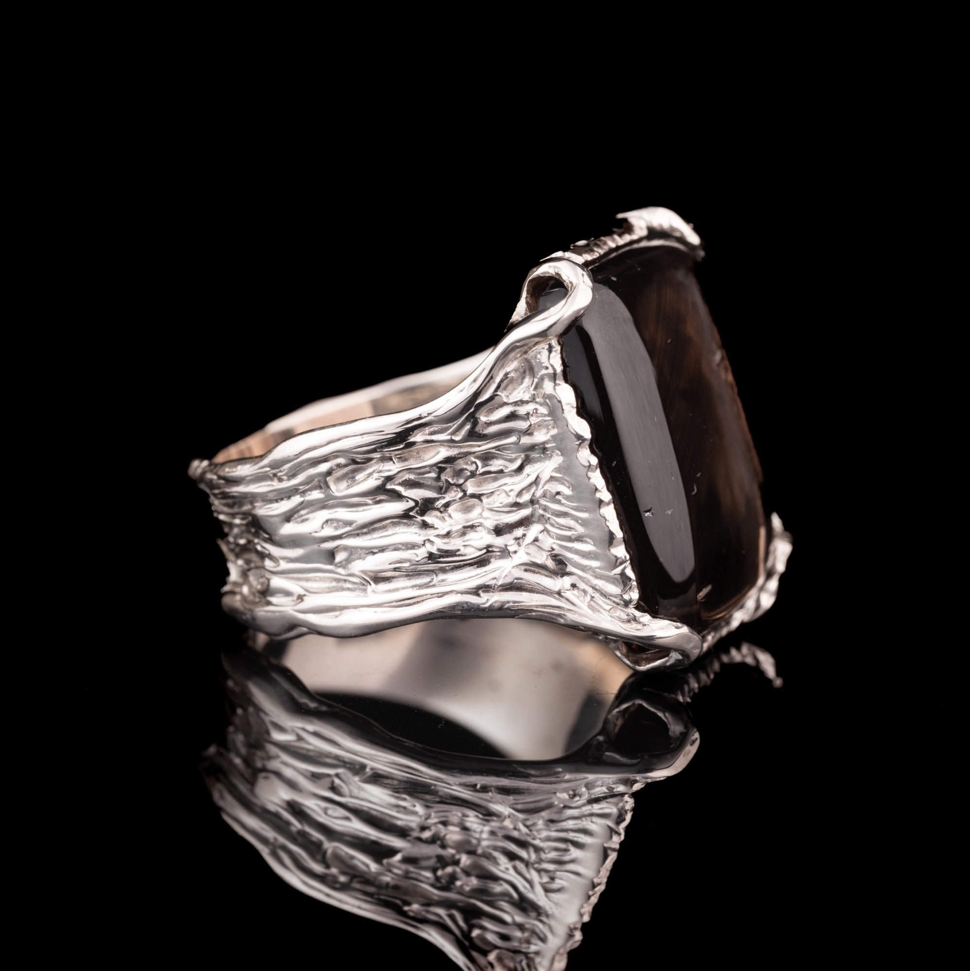 Каблучка з обсидіаном - зображення 3