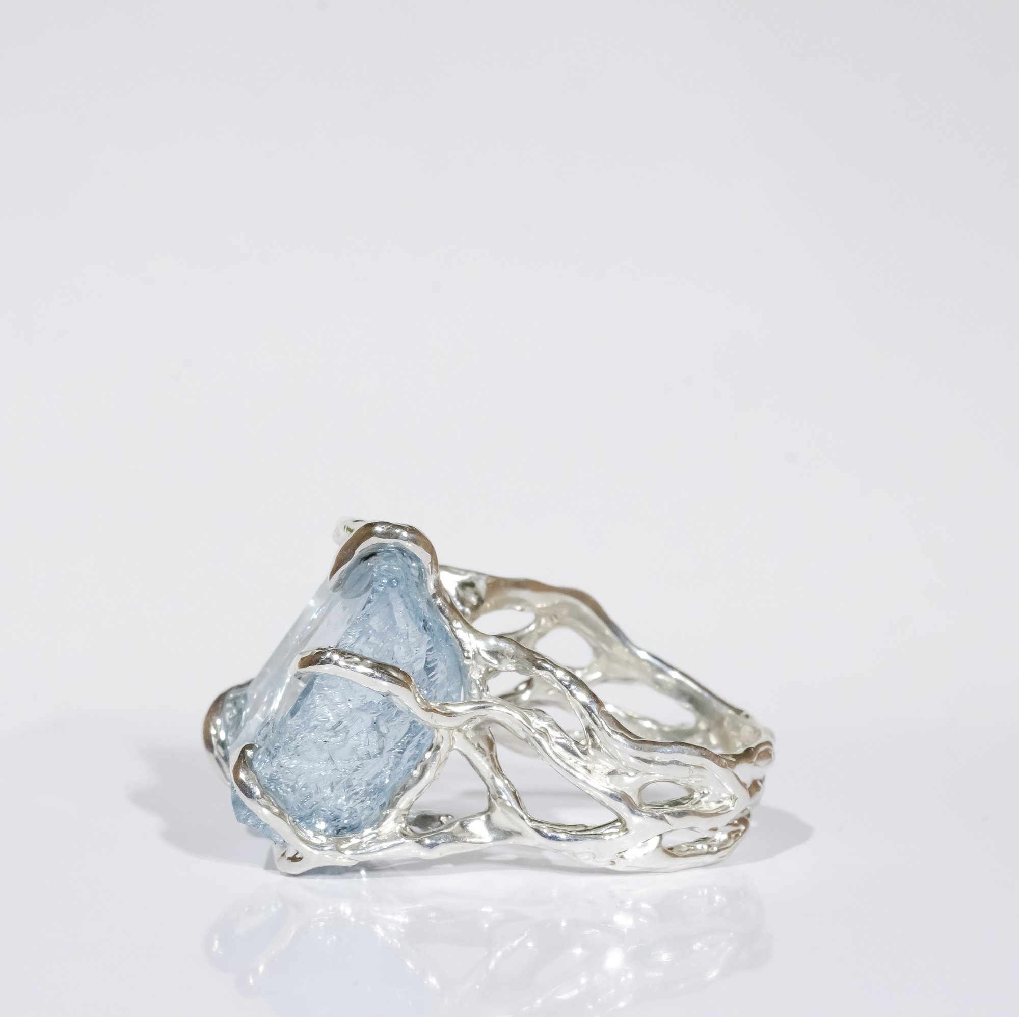 Каблучка з блакитним топазом - зображення 2