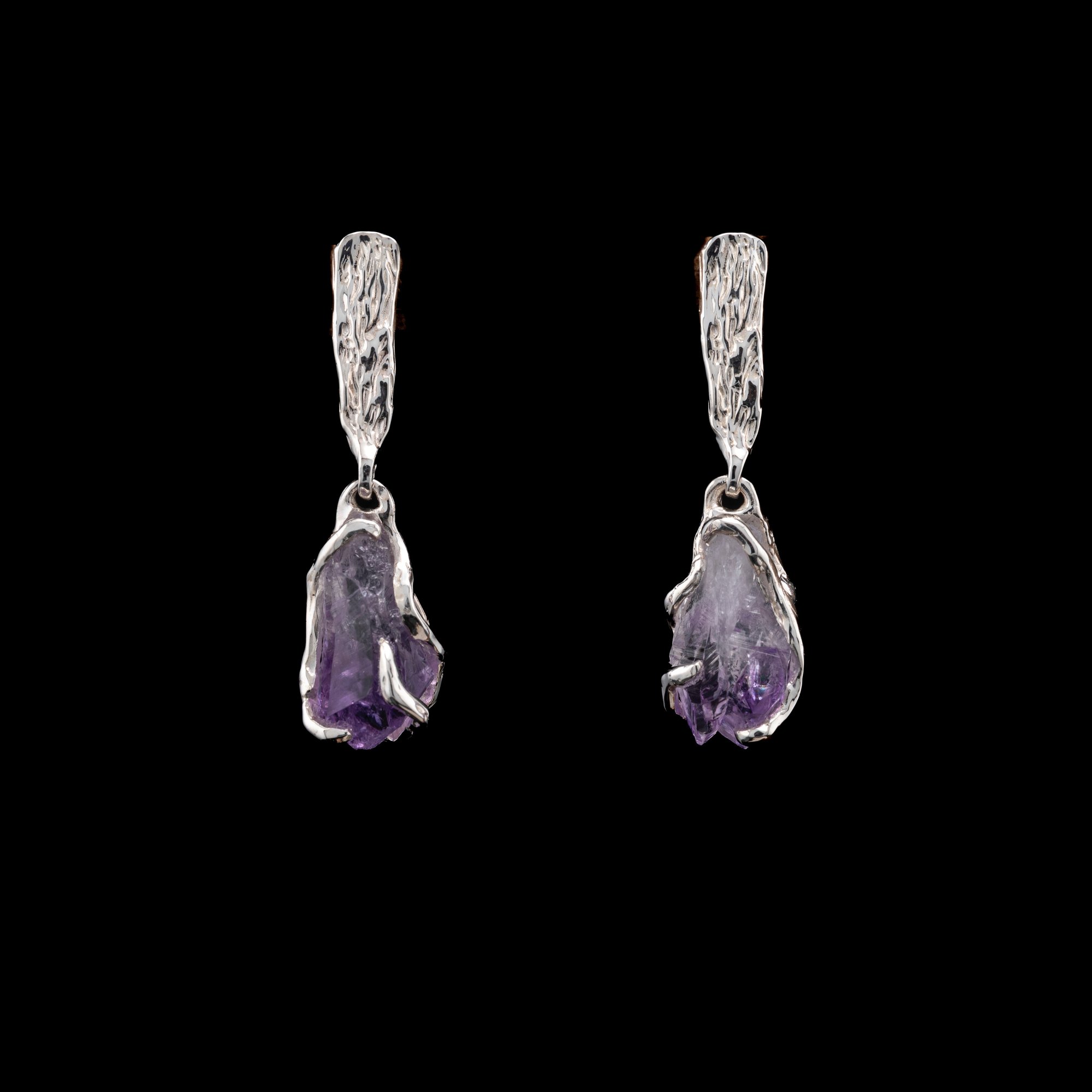 Сережки з аметистами