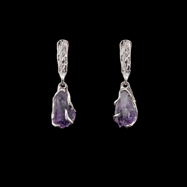 Сережки з аметистами