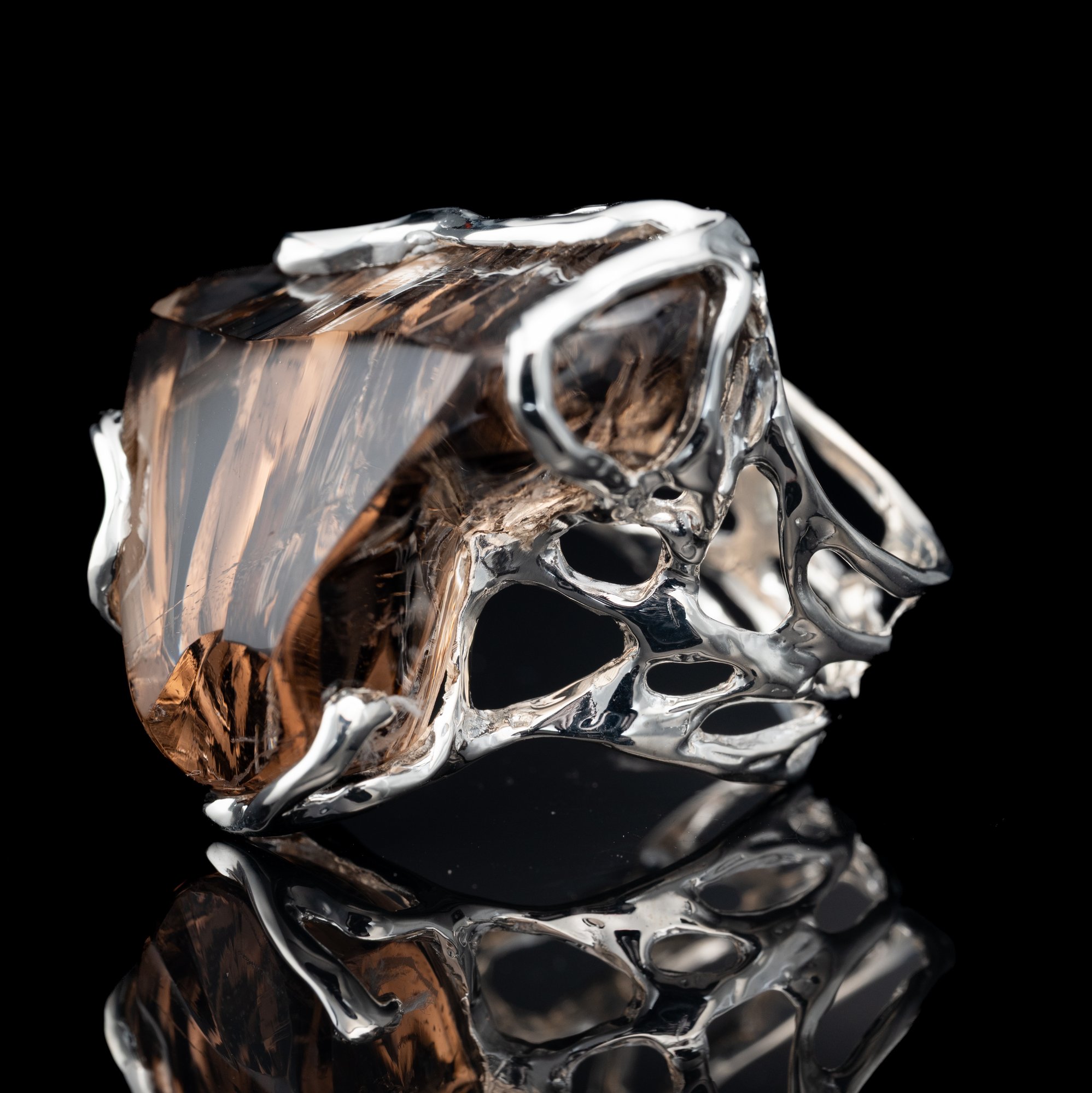 Каблучка з димчастим кварцом - зображення 4