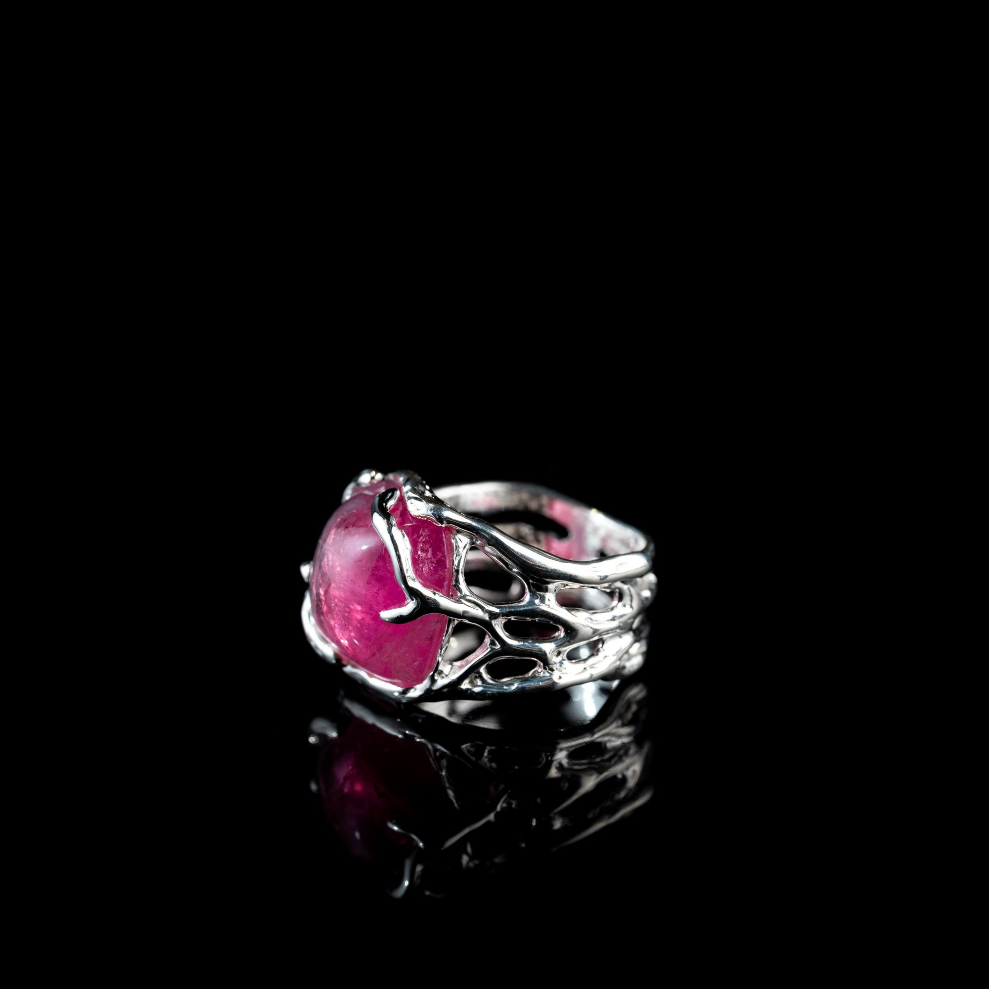 Каблучка з рожевим турмаліном - зображення 2