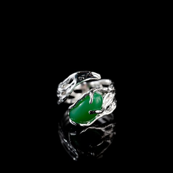 Каблучка з хризопразом