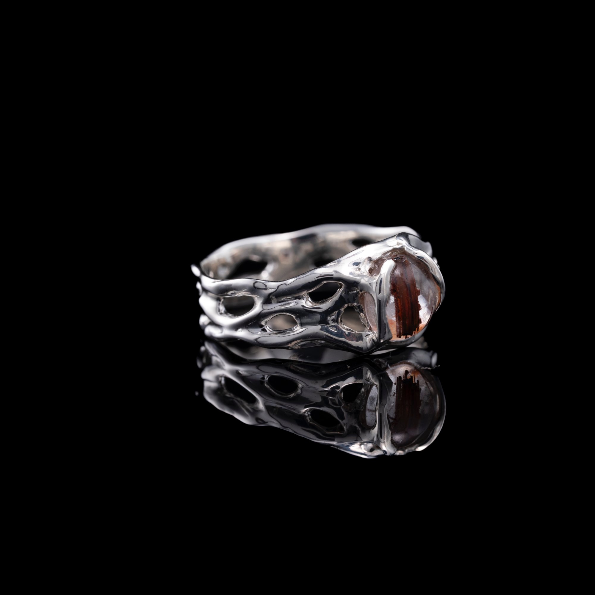 Каблучка з кварцом з включенням рутилу - зображення 3