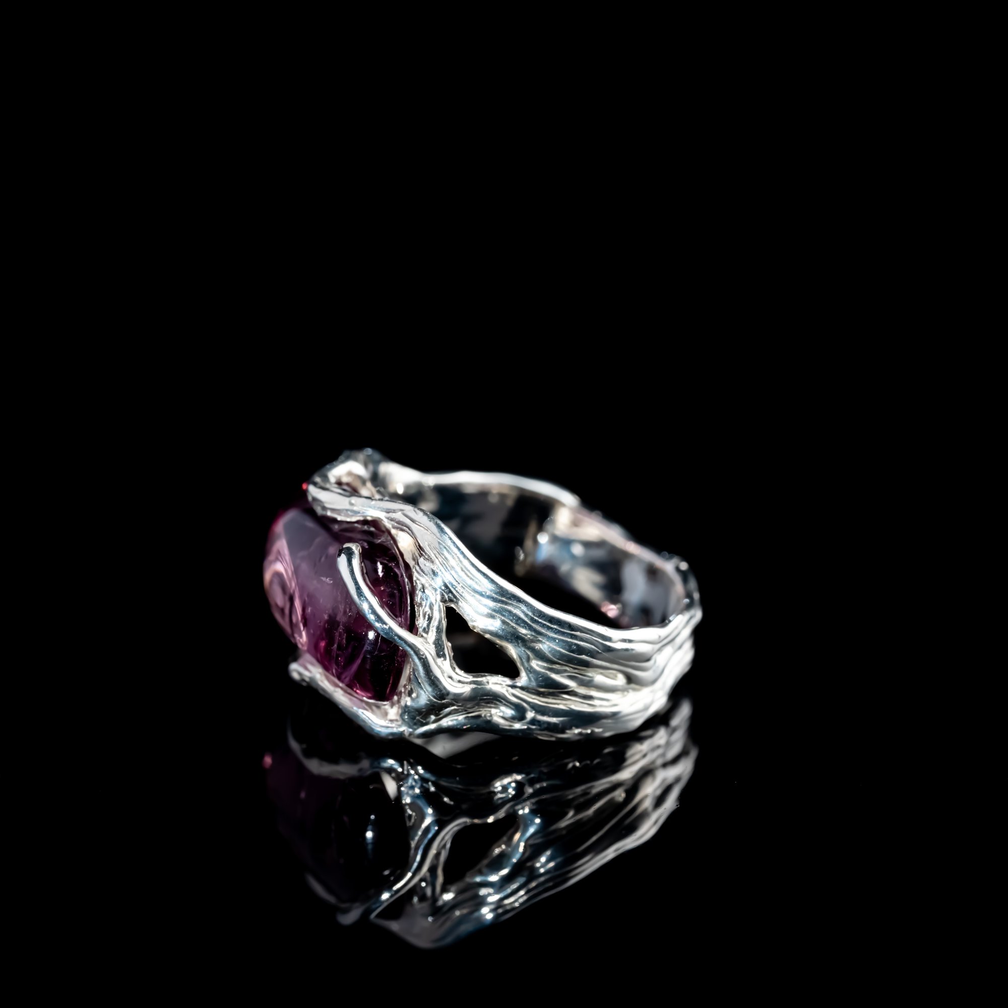 Каблучка з фіолетовим турмаліном - зображення 2