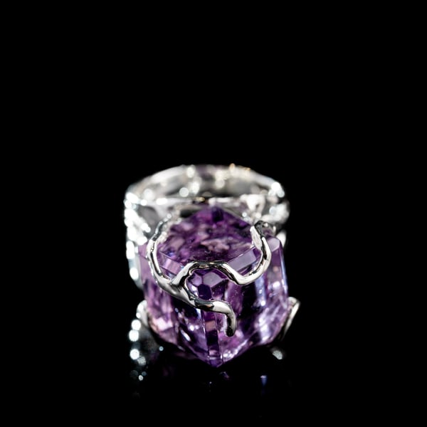 Каблучка з аметистом