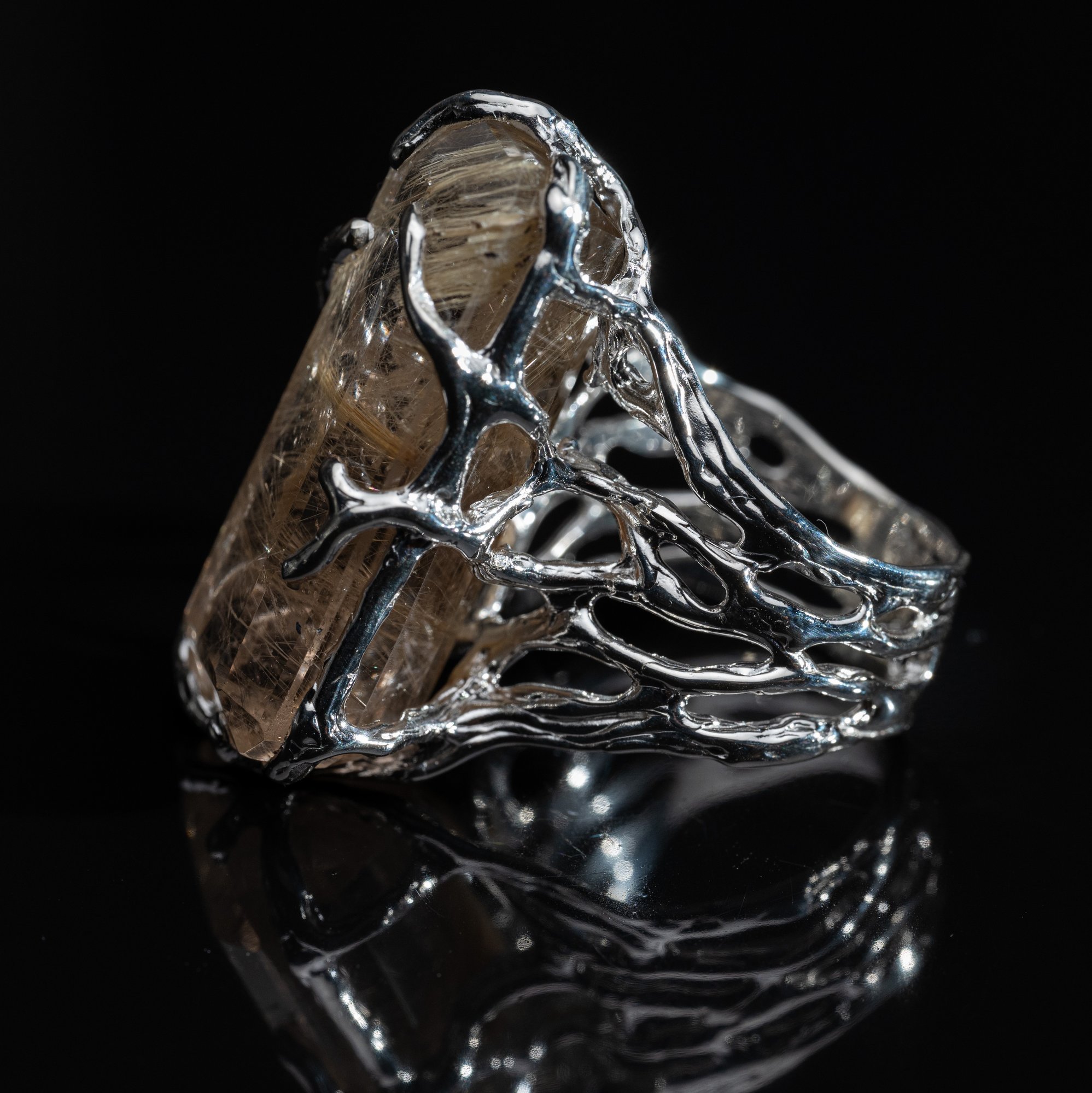 Каблучка з рутиловим кварцом - зображення 3