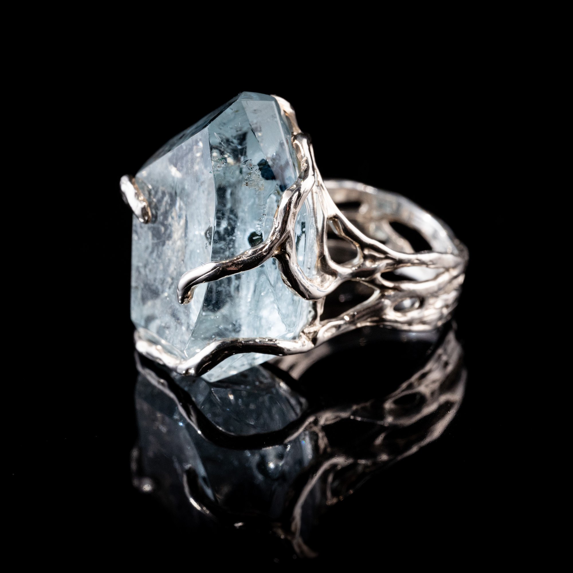 Каблучка з блакитним топазом - зображення 2