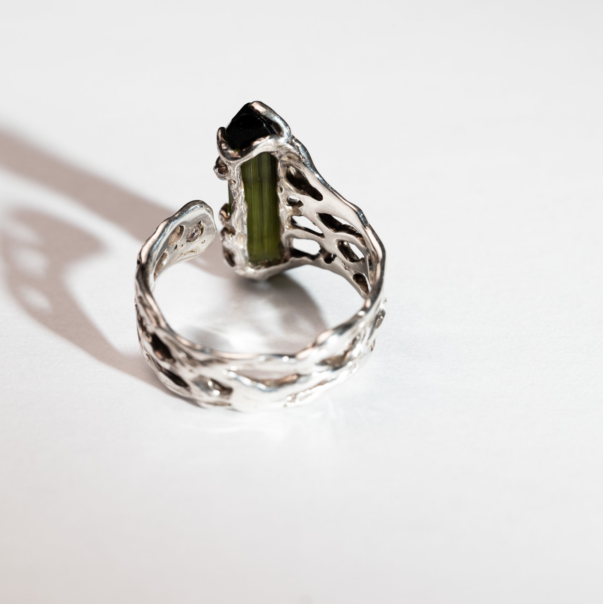 Каблучка з турмаліном верделит - зображення 3