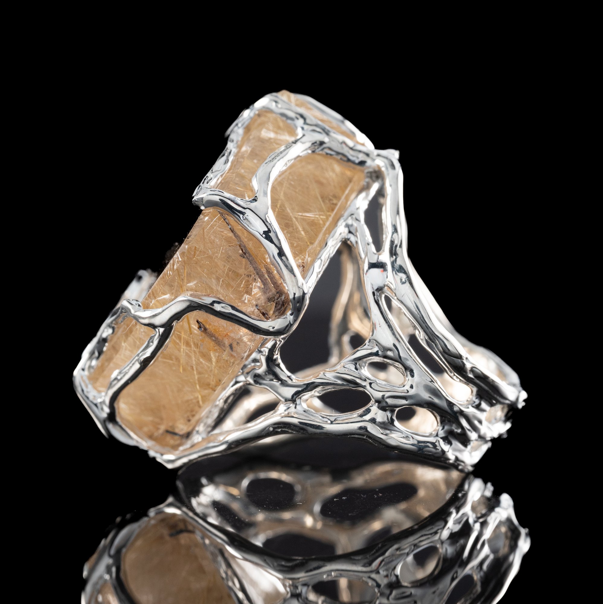 Каблучка з рутиловим кварцом - зображення 3