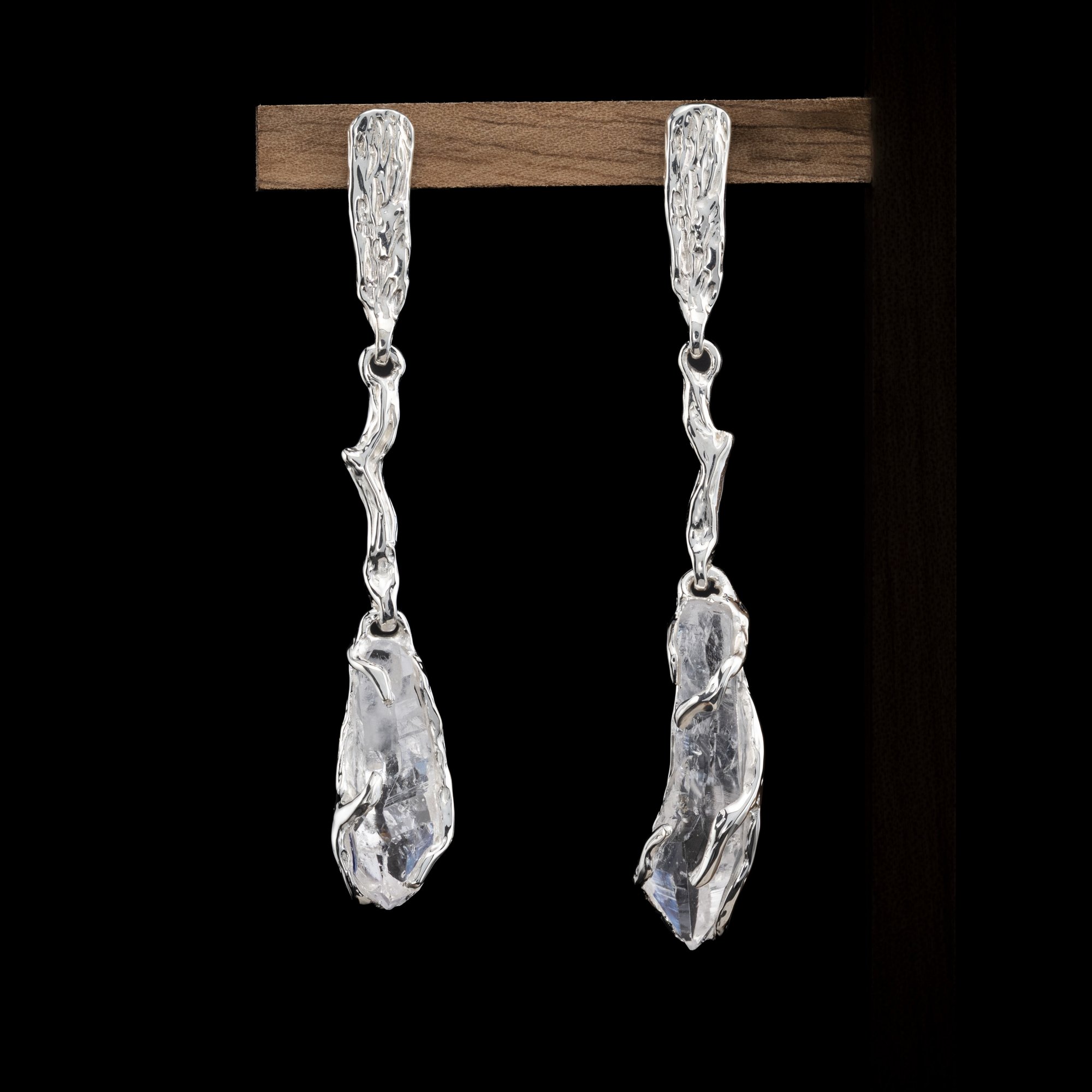 Сережки з гірським кришталем