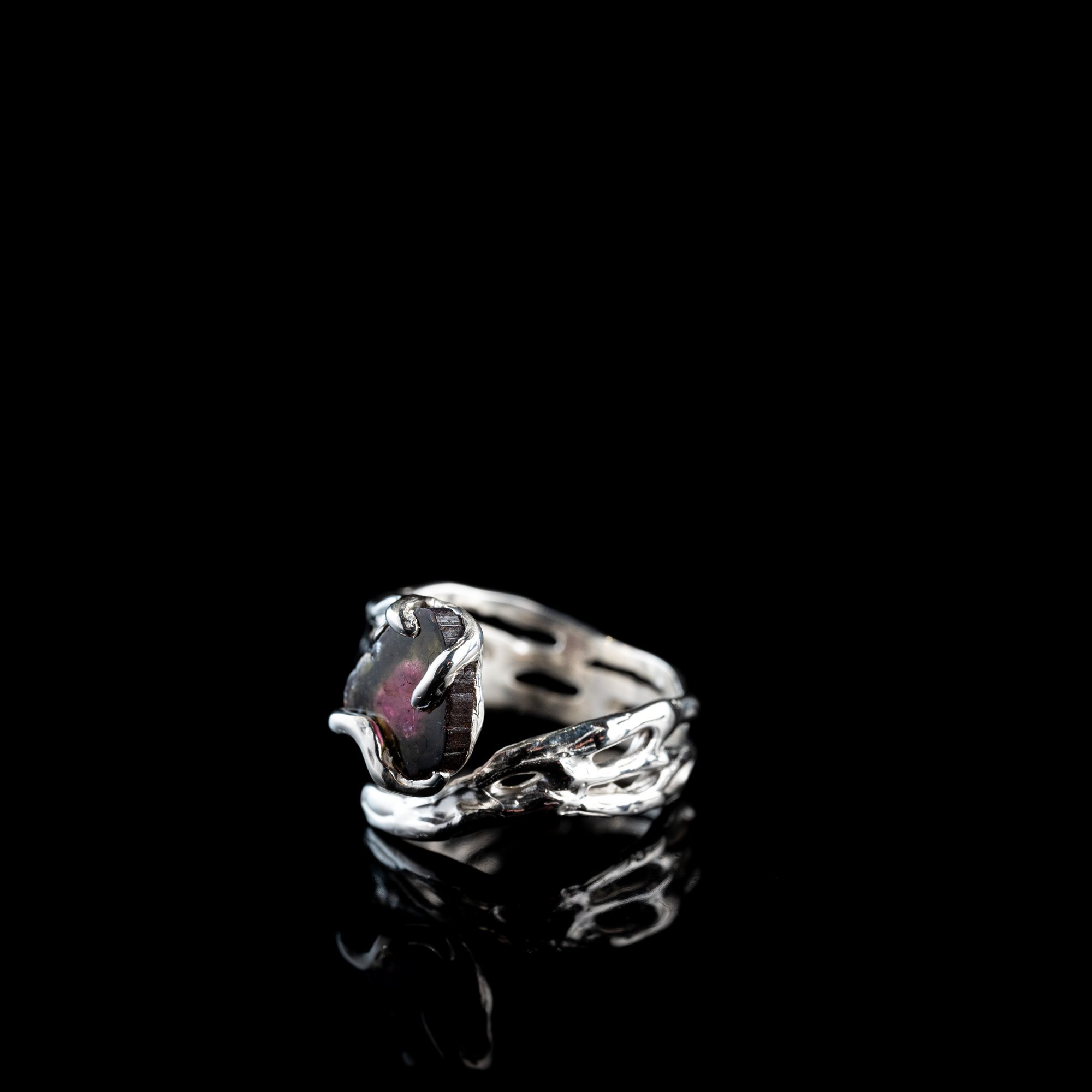 Каблучка з кавуновим турмаліном - зображення 2