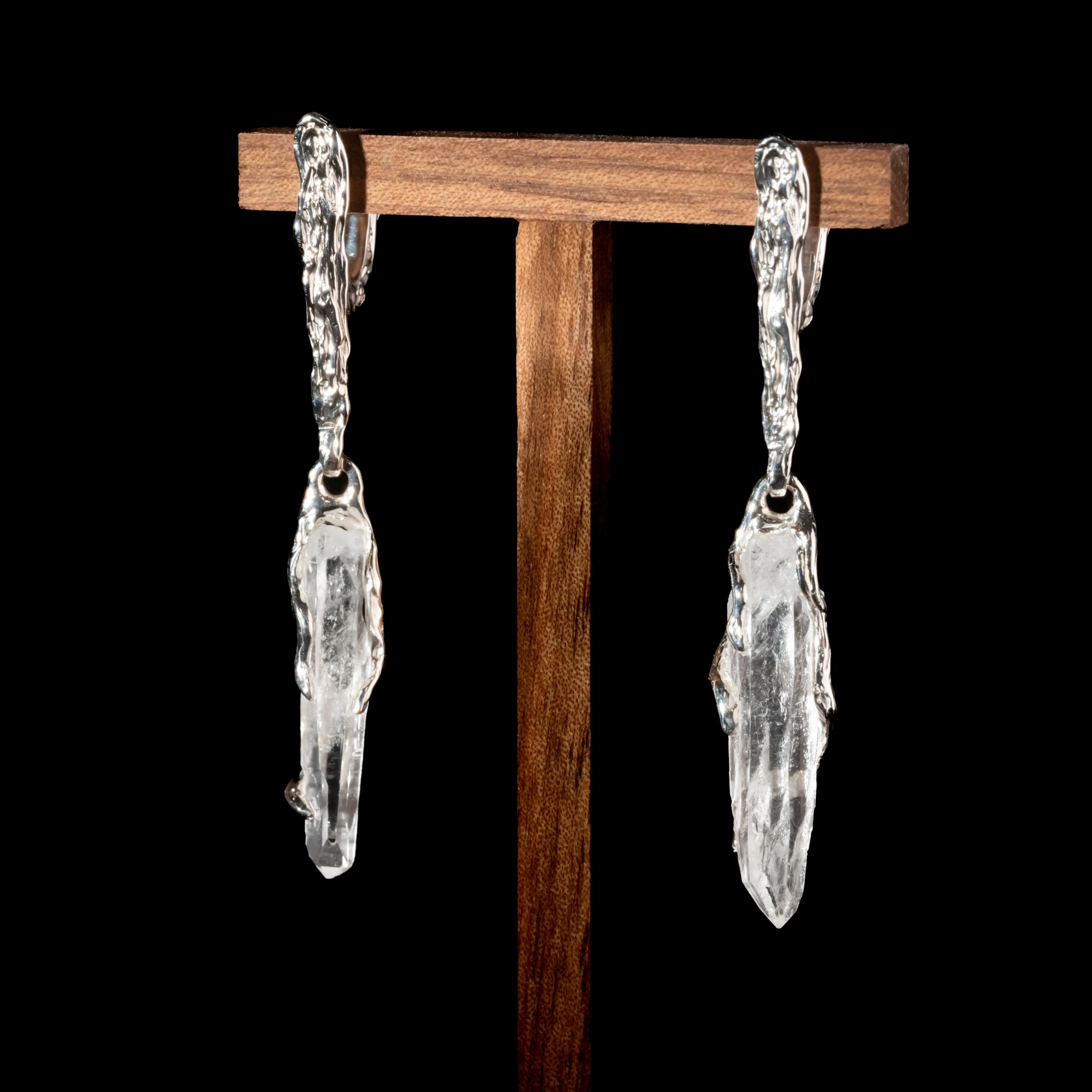 Сережки з гірським кришталем