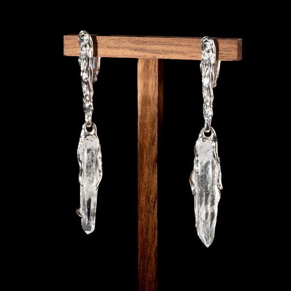 Сережки з гірським кришталем