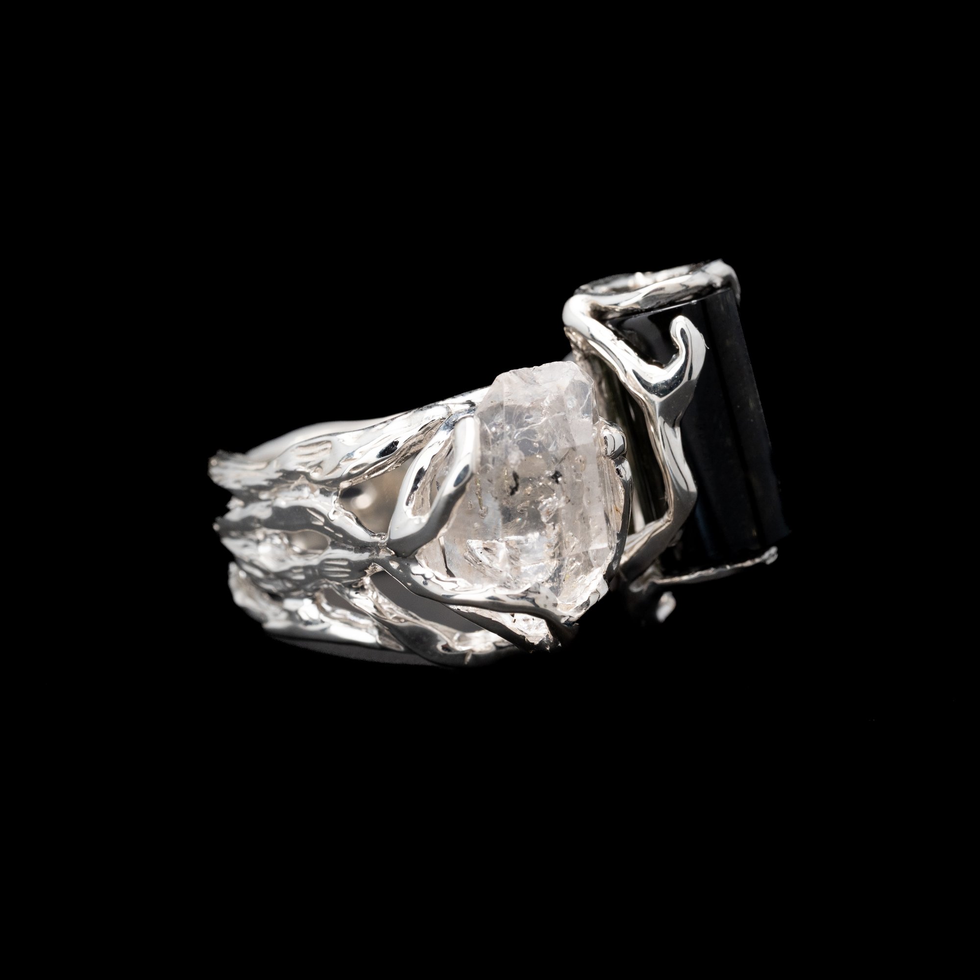 Каблучка з кварцом та верделітом - зображення 2