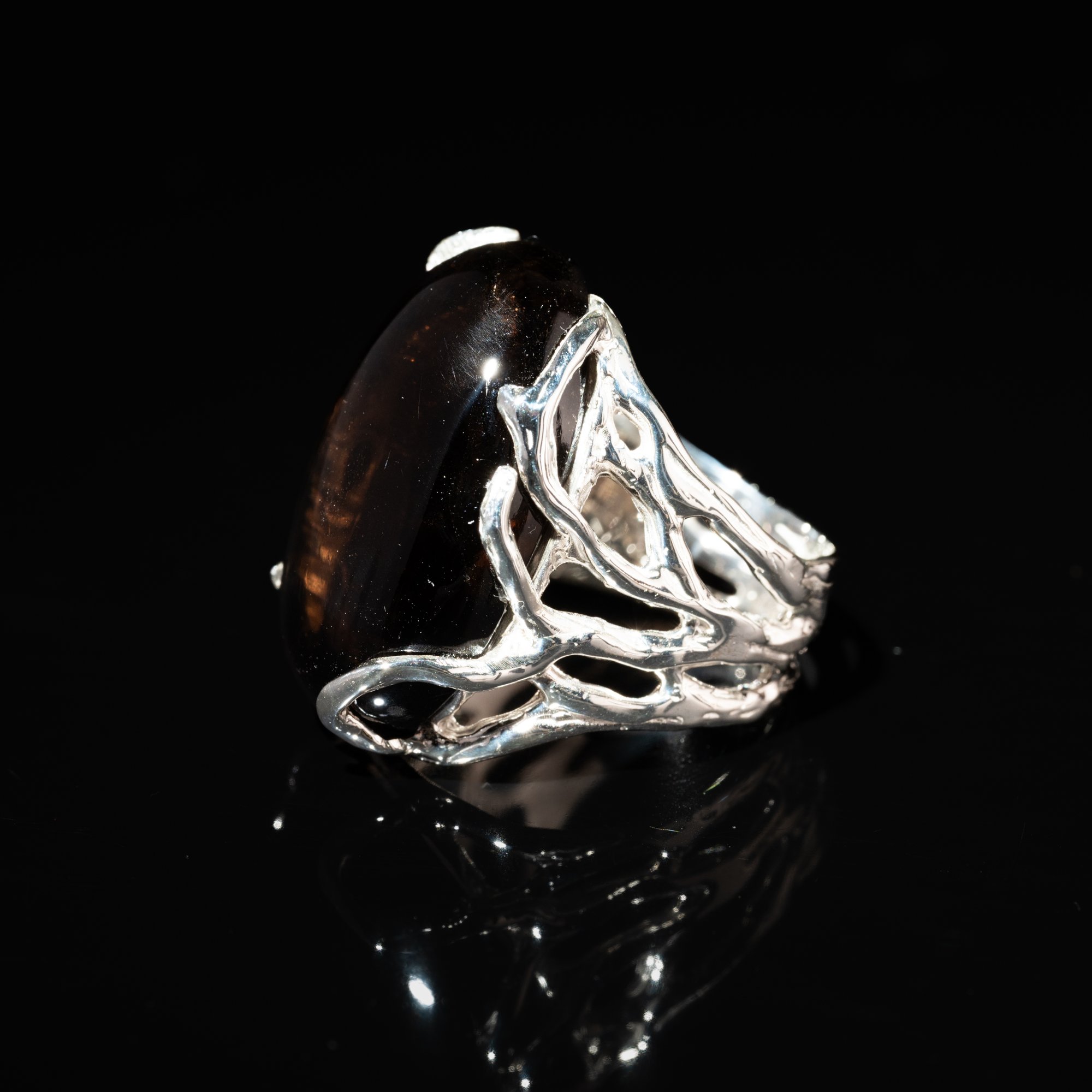 Каблучка з димчастим кварцом - зображення 2