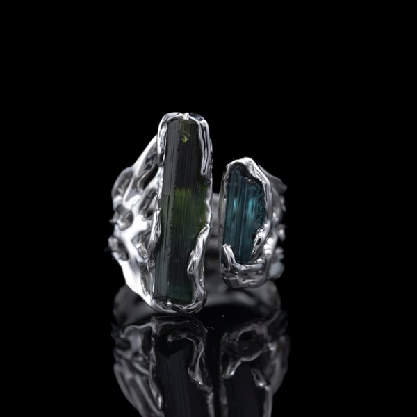 Каблучка з турмалінами